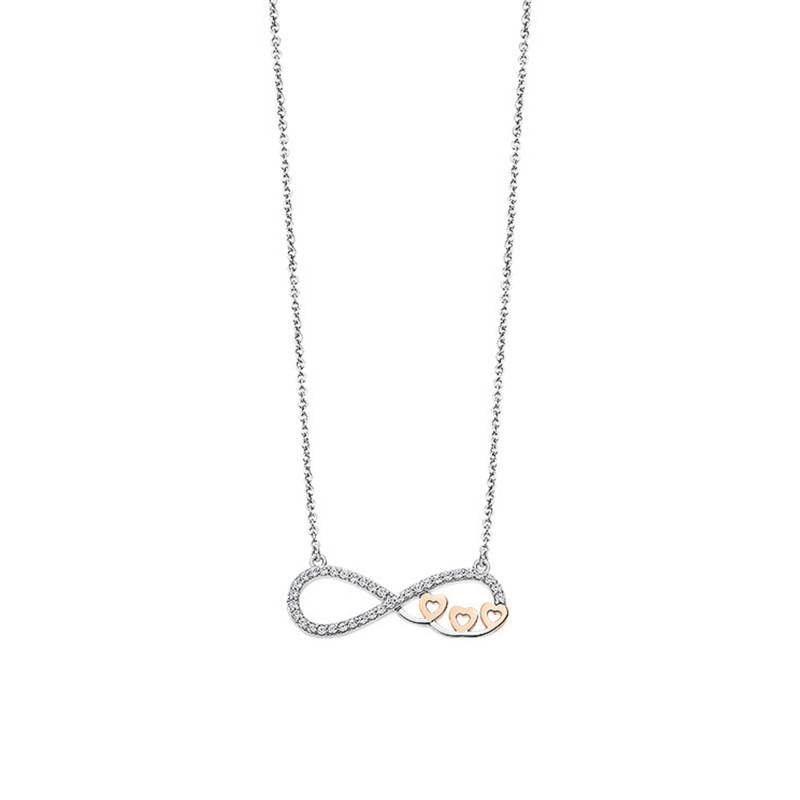 925 Silver Lotus Infinity Necklace, Length 42 cm - LP3313-1/1 - Lotus