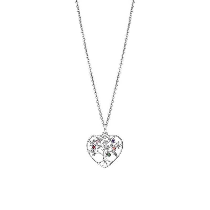 925 Silver Tree of Life and Lotus Necklace - LP3199-1/1 - Lotus