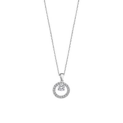 925 Silver Flor Lotus Silver Necklace, Length 42 cm to 45 cm - LP3080-1/1 - Lotus