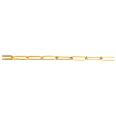Chaine Maille Rectangle, Or Jaune 750, Longueur 45 cm, Largeur 3.5 mm - Manillon