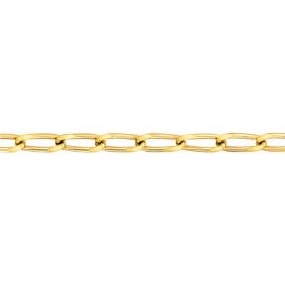 Bracelet Maille Cheval, Or Jaune 750, Longueur 19 cm, Largeur de 1,40 à 6,00 mm - Manillon