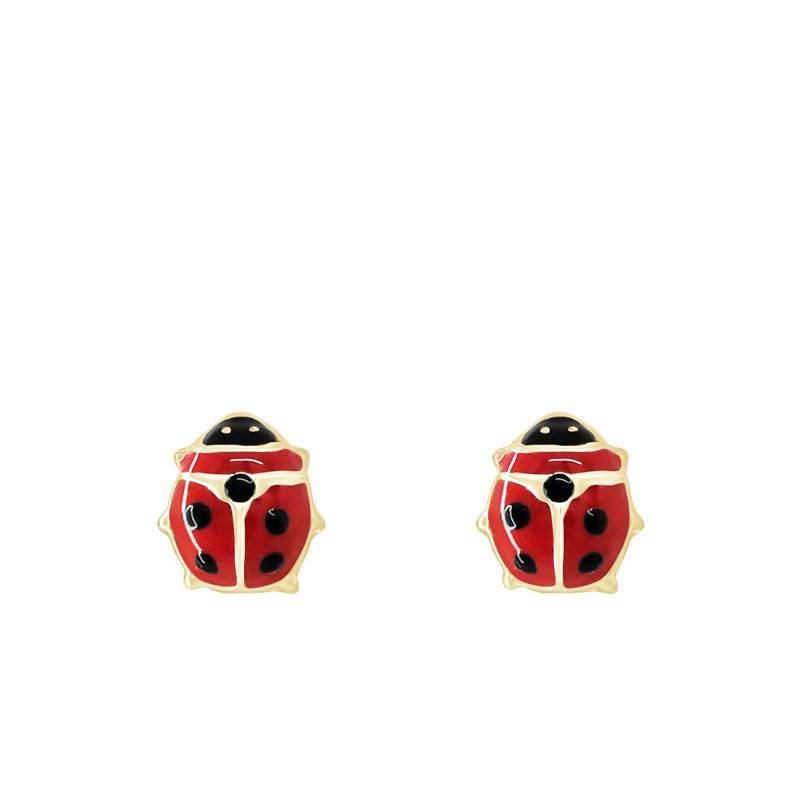 375 Yellow Gold Ladybug Stud Earrings - Bambins
