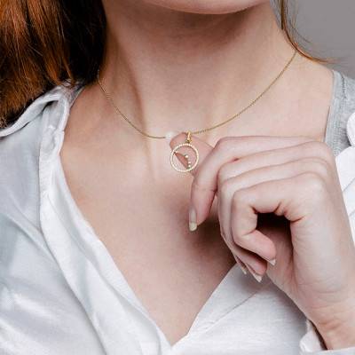 Collier Constellation Bélier en Or Jaune 750 & Diamants 0,16 ct, Longueur 42 cm - Aurora