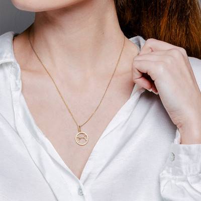 Collier Constellation Cancer en Or Jaune 750 & Diamants 0,16 ct, Longueur 42 cm - Aurora
