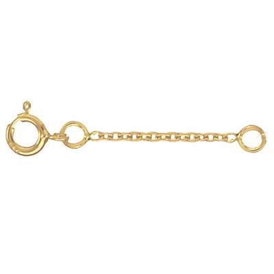 Extension de chaîne, Or Jaune 750, Largeur 2mm, Longueur 10 cm - Manillon