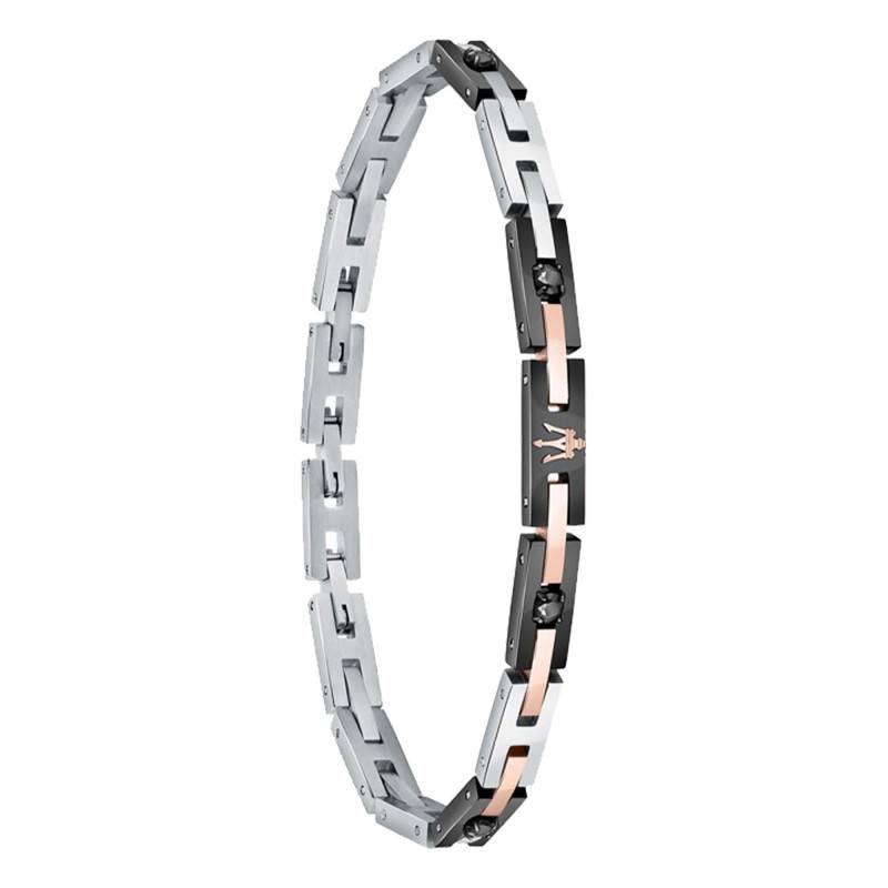 Rose Steel & Black Cubic Zirconia Bracelet, 22 cm - JM422ATJ09 - Maserati