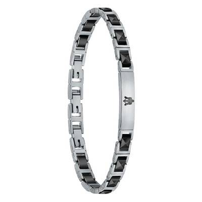 Black Steel Bracelet, Length 22 cm - JM420ATI06 - Maserati