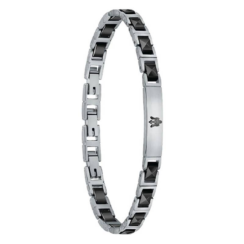 Black Steel Bracelet, Length 22 cm - JM420ATI06 - Maserati