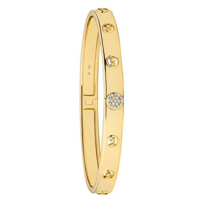 Bracelet Kors MK Rigide, Argent Plaqué Or Jaune, 5 x 6 cm - MKC1548AN710 - Michael Kors