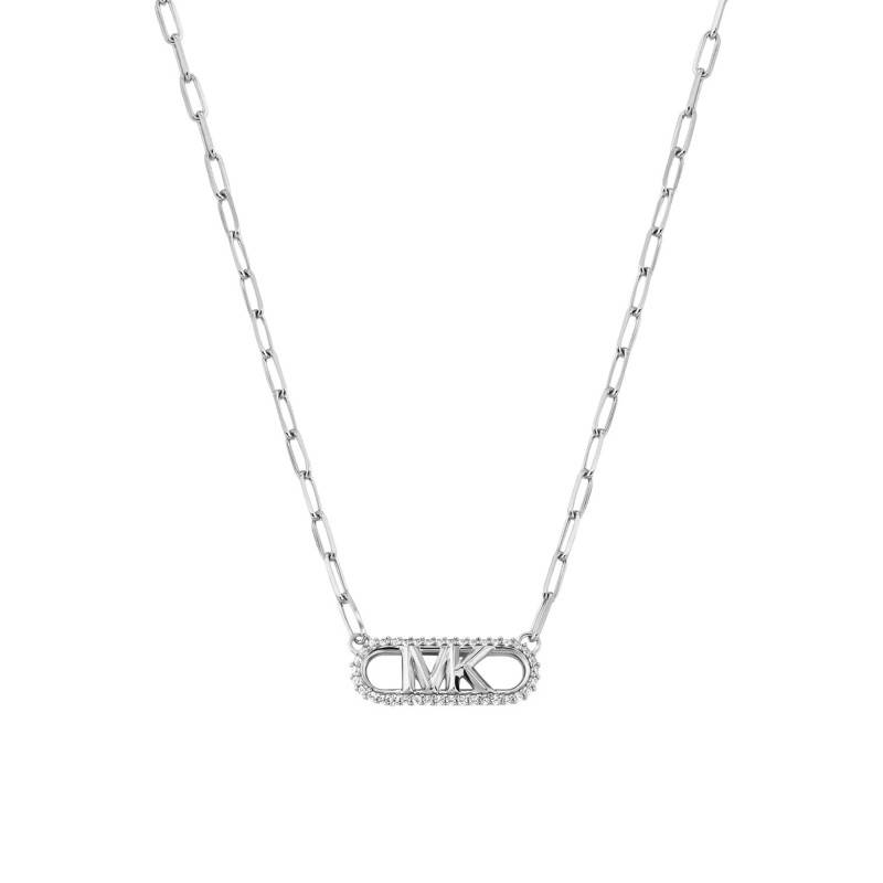 925 Silver & White Zirconia MK Statement Link Women's Necklace 38 cm - Michael Kors