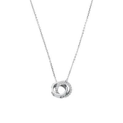Kors MK Rhodium-Plated 925 Silver Necklace, 40.6 cm to 45.7 cm Length - Michael Kors