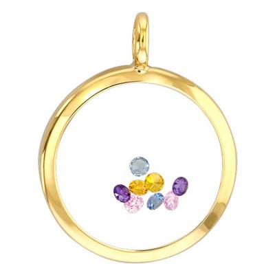 Pendentif Or Jaune 750 Dancing Stars Colors - Vandona