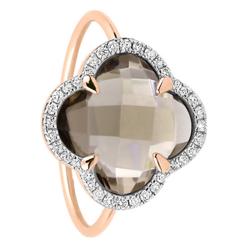 750/1000 Rose Gold, Smoky Quartz & Diamond Ring - Morganne Bello
