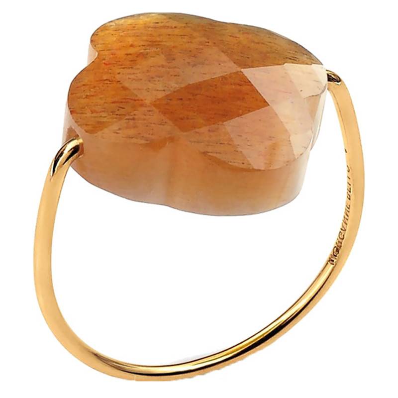 Yellow 750/1000 Gold & Golden Sunstone Clover Ring - Morganne Bello