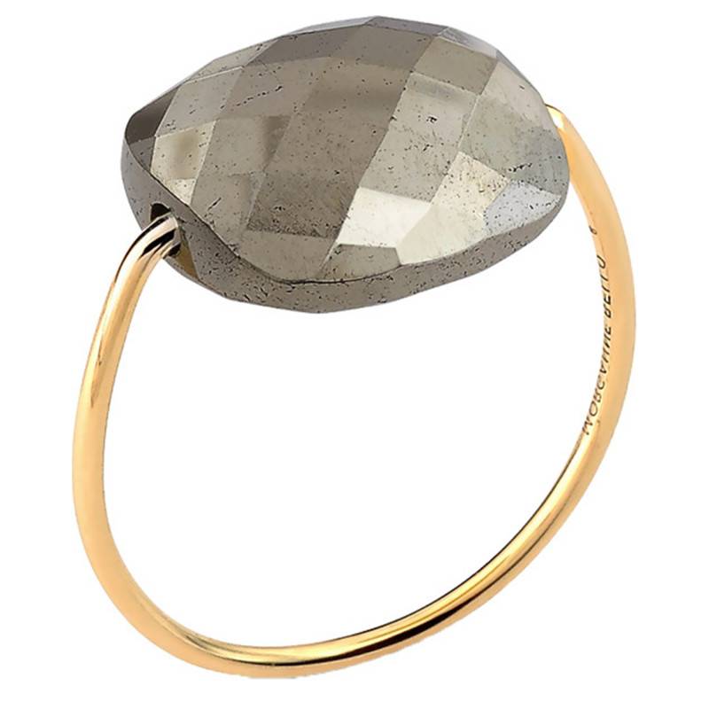 Yellow 750/1000 Gold & Cushion Pyrite Ring - Morganne Bello