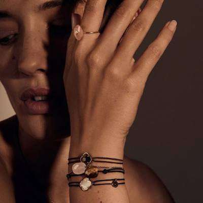 Adjustable Black Cord & Honey Cushion Tiger's Eye Bracelet - Morganne Bello