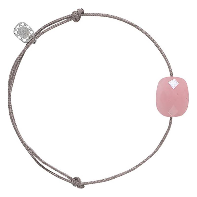 Taupe Cord & Cushion Guava Quartz Bracelet - Morganne Bello