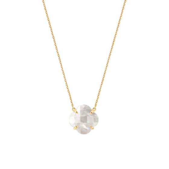 Necklace Golden B Collier Nacre-Blanche