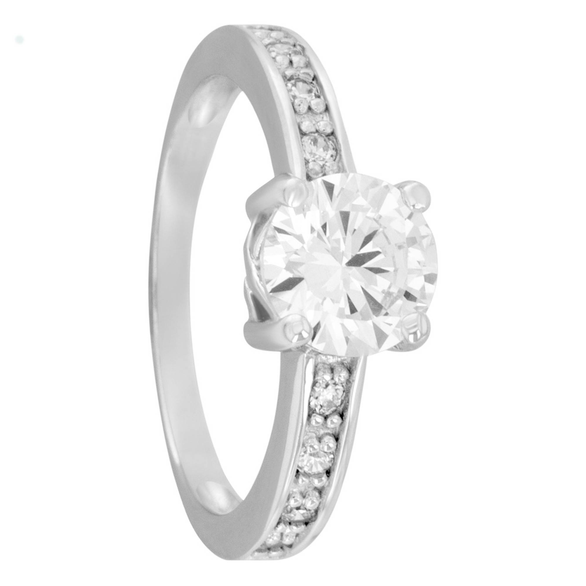 Bague Oxyde de Zirconium, Argent 925 Rhodié Naïades Ocarat