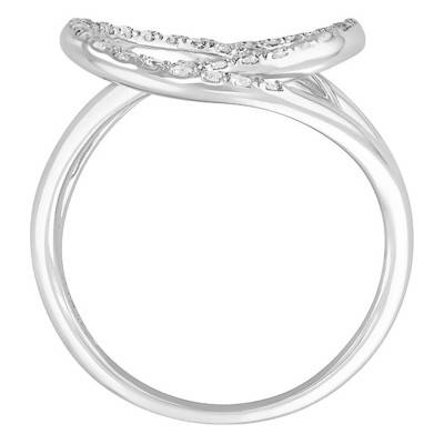925 Silver & Cubic Zirconia Double Circle Ring - Naïades