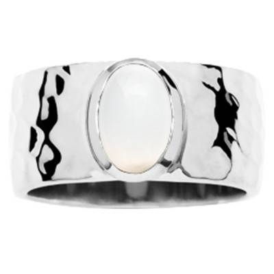 Bague Argent Pierre De Lune - Naïades