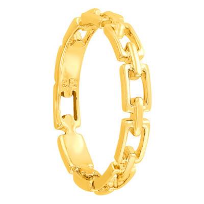 Bague Maille Carrée Plaqué Or - Naïades