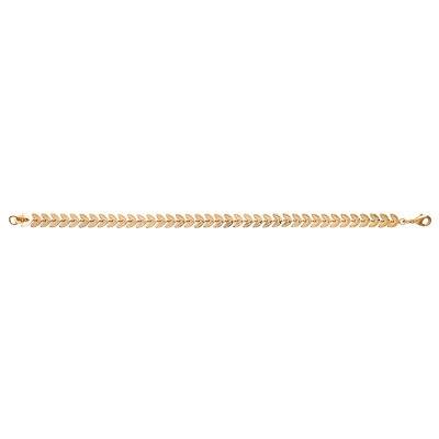 Yellow Gold-Plated Laurel Leaves Bracelet, 16 cm Length - Naïades