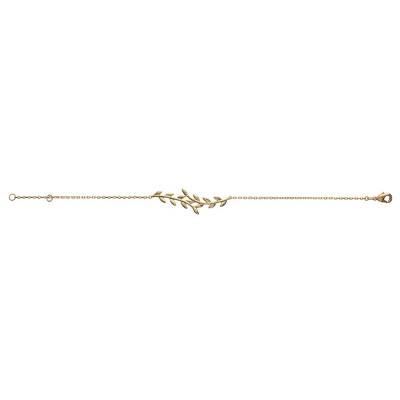 Yellow Gold-Plated Double Laurel Bracelet - Naïades