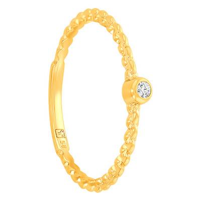Bague Perles & Oxyde de Zirconium, Plaqué Or - Naïades