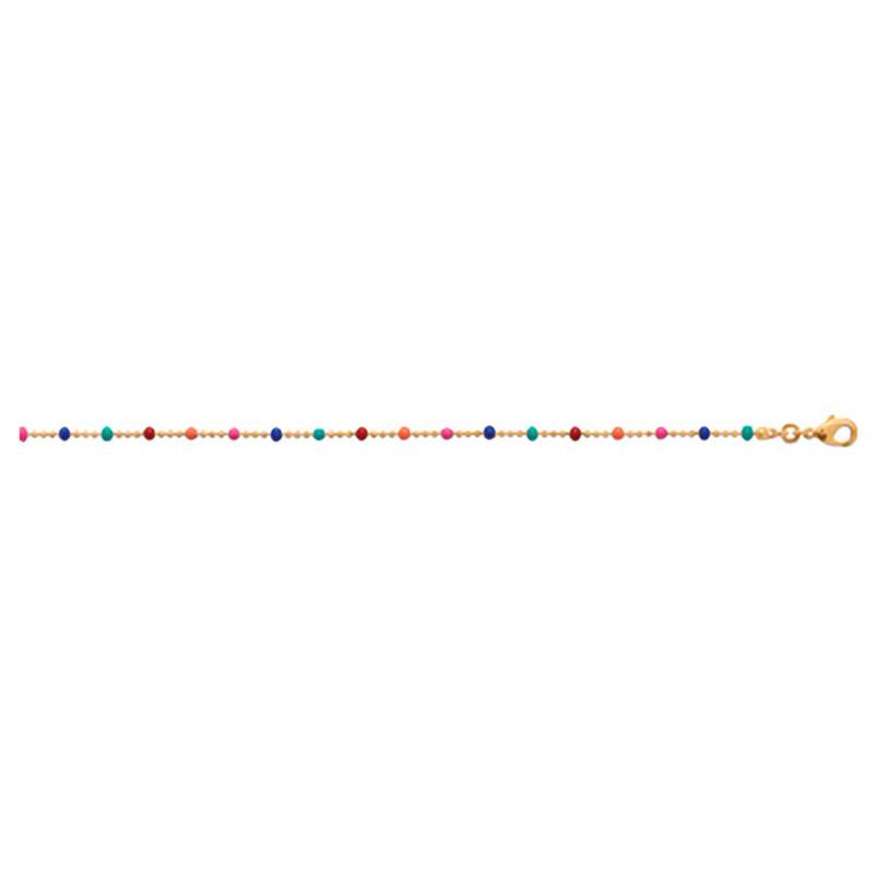Multicolor 750/1000 Gold-Plated Bracelet, Length 18 cm - Naïades