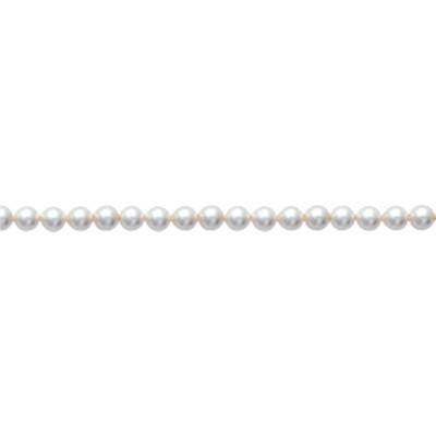 Bracelet Perles d'Imitations Blanche, Plaqué Or 750, Longueur 18 cm - Naïades