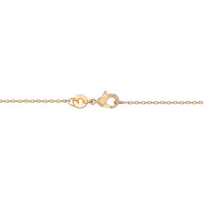 Yellow Gold-Plated & Red Lacquered Hearts Bracelet, Length 18 cm, Width 1,30 mm - Naïades