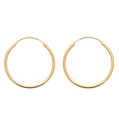 Créoles, Plaqué Or Jaune 750, Diamètre 30 mm - Naïades
