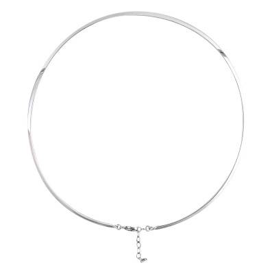 925 Silver Adjustable Length Torque Necklace - Una Storia
