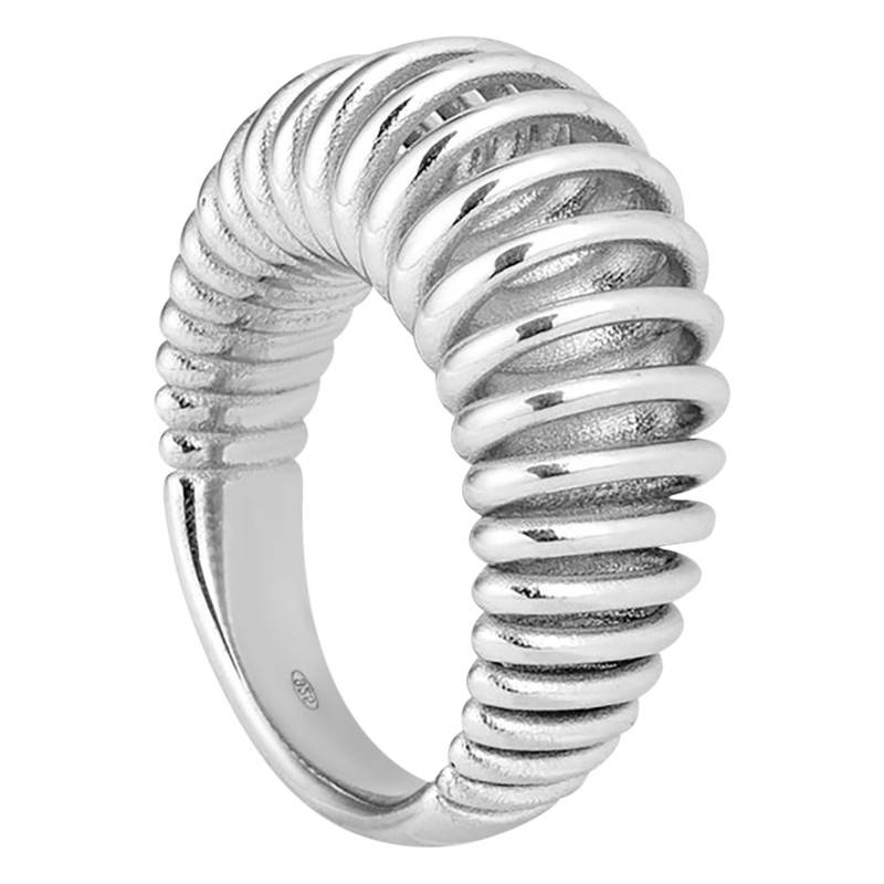 Genève Spiral 925 Silver Ring - Una Storia