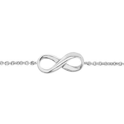925/1000 Silver Infinity Bracelet, 18 cm - Naïades