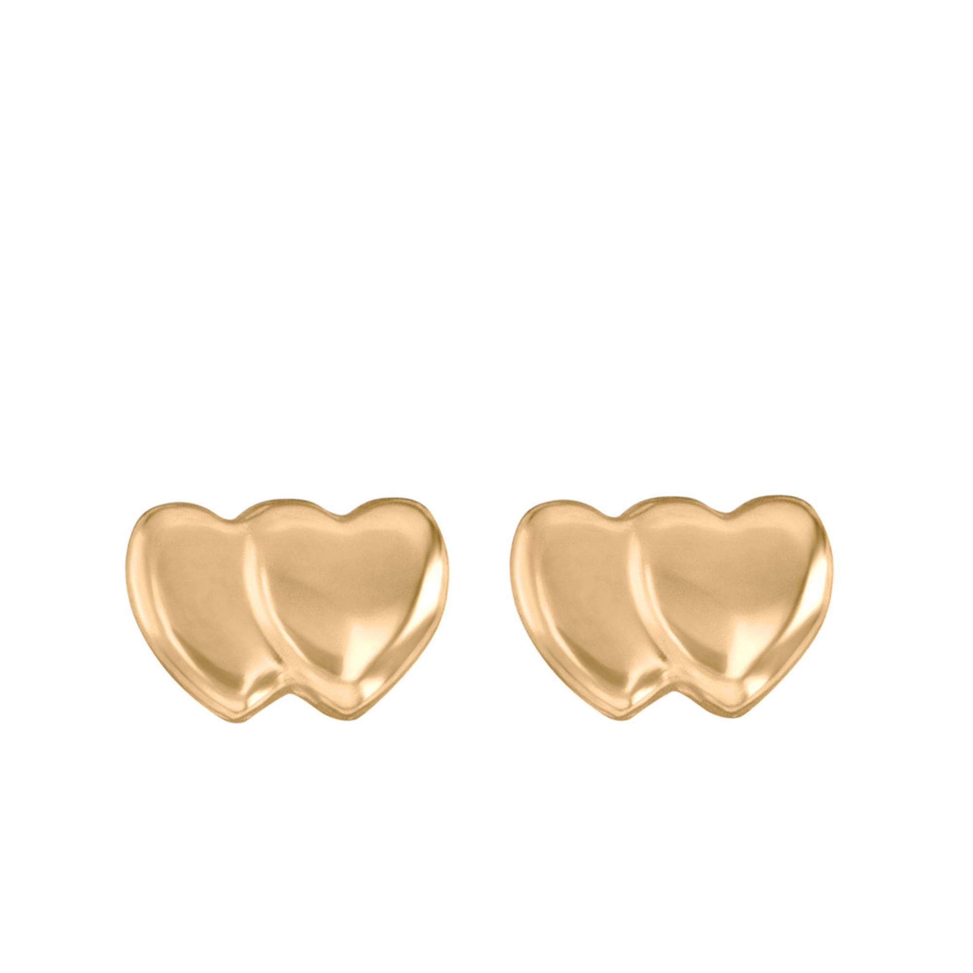 Boucles D'oreilles Double Cœur - Bijou Romantique Argenté, Neuf Avec étiquettes