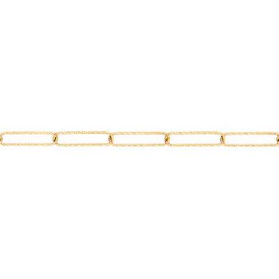 Bracelet chaine plaqué or, Longueur 19 cm - Naïades