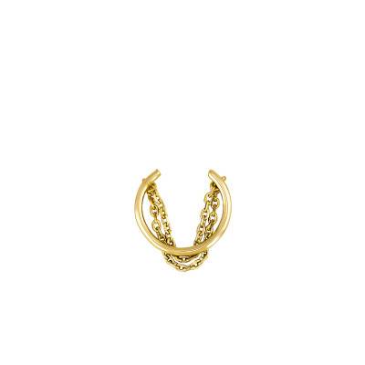 Bague d'oreille chaîne, plaqué or - Naïades