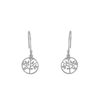 Boucles d'oreilles Arbre de vie argent massif - Naïades