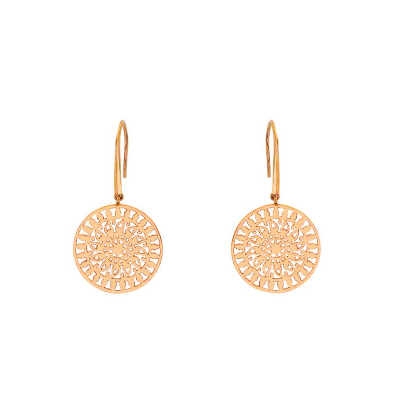 Rose Gold-Plated Sun Drop Earrings - Naïades