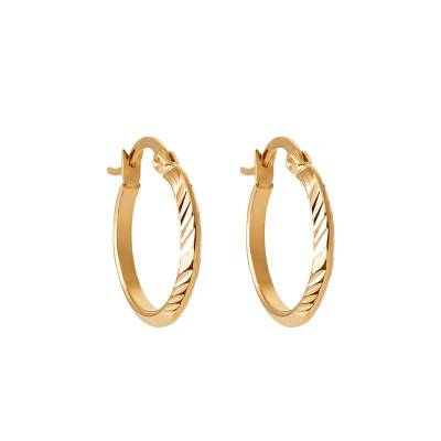 Créoles Géométriques En Plaqué Or, Diamètre 20 mm - Naïades