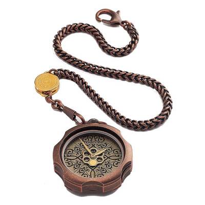 Montre à Gousset Tattoo Dirty Bronze TB-101-BR-SL-CP - Tambooro