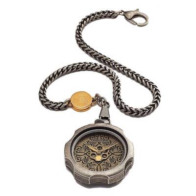 Montre à Gousset Tattoo Dirty Silver TB-101-SL-SL-CP - Tambooro