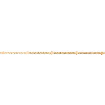 Collier maille gourmette, plaqué or, Longueur 45 cm - Naïades