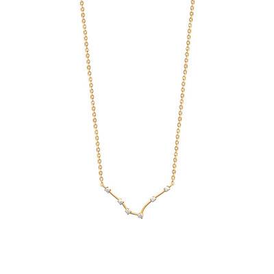 Collier Constellation Poissons Plaqué Or & Oxydes, Longueur 45 cm - Naïades