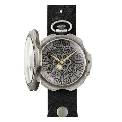 Montre à Gousset Tattoo Dirty Silver Zirconia TB-101-SL-ZW-SL-CP - Tambooro