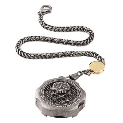 Montre à Gousset Bullet Dirty Silver Zirconia TB-102-SL-ZW-SL-CP - Tambooro