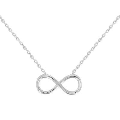 925 Silver Infinity Necklace, Length 45 cm - Naïades