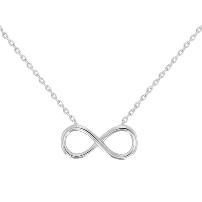 925 Silver Infinity Necklace, Length 45 cm - Naïades